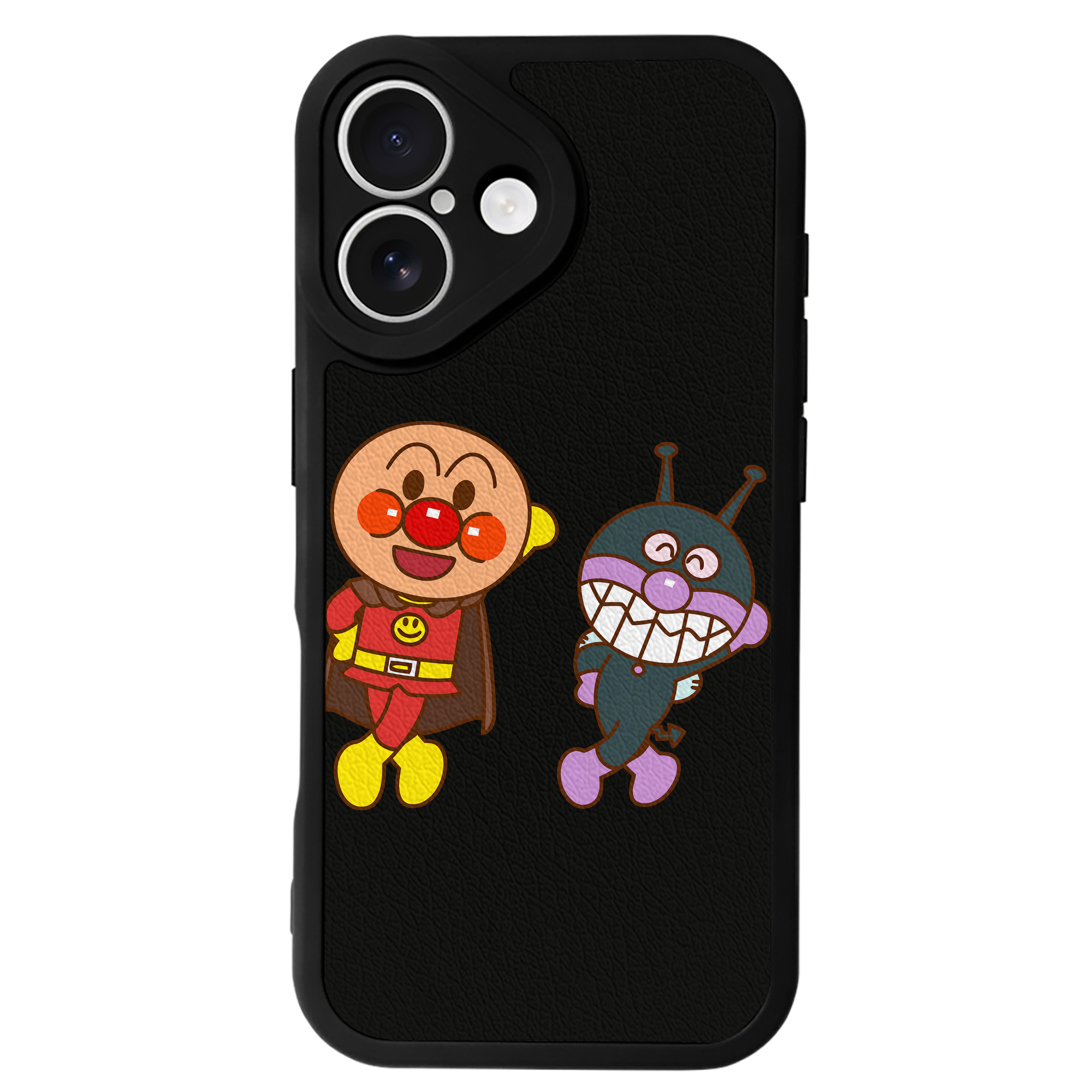 （画像用） アンパンマン Anpanman 【iPhone 16シリーズ対応】シリコンスマホケース（レザー調） 材質：シリコン